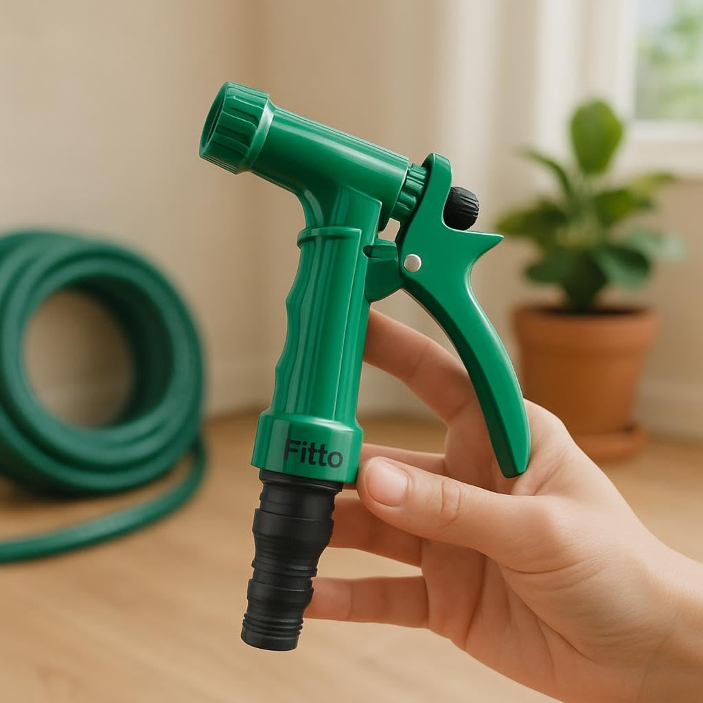 96 Pieces Adjustable Green Garden Hose Nozzles with Trigger Handle