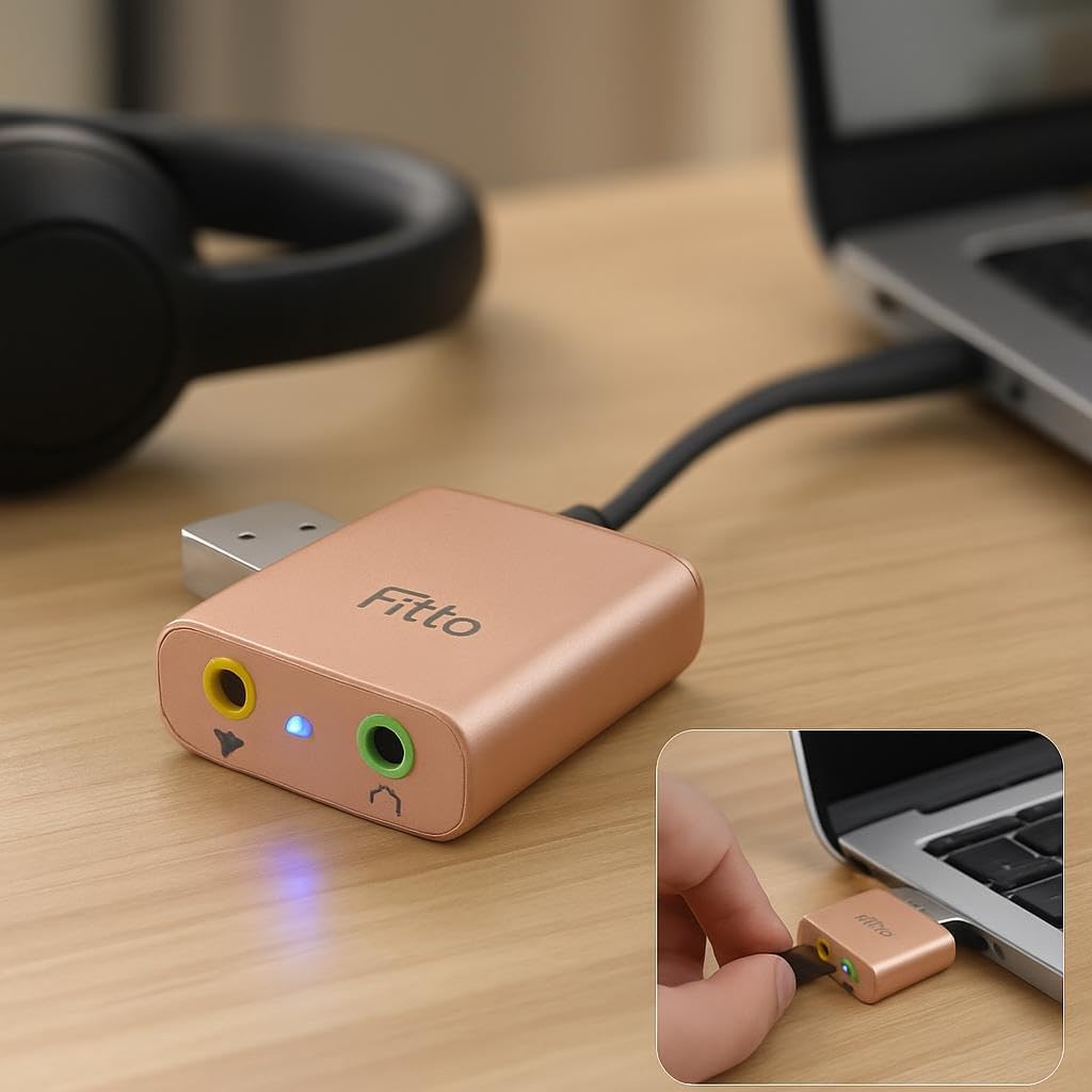 120 Pieces USB Sound Cards with AUX and MIC Ports for PC and Laptop