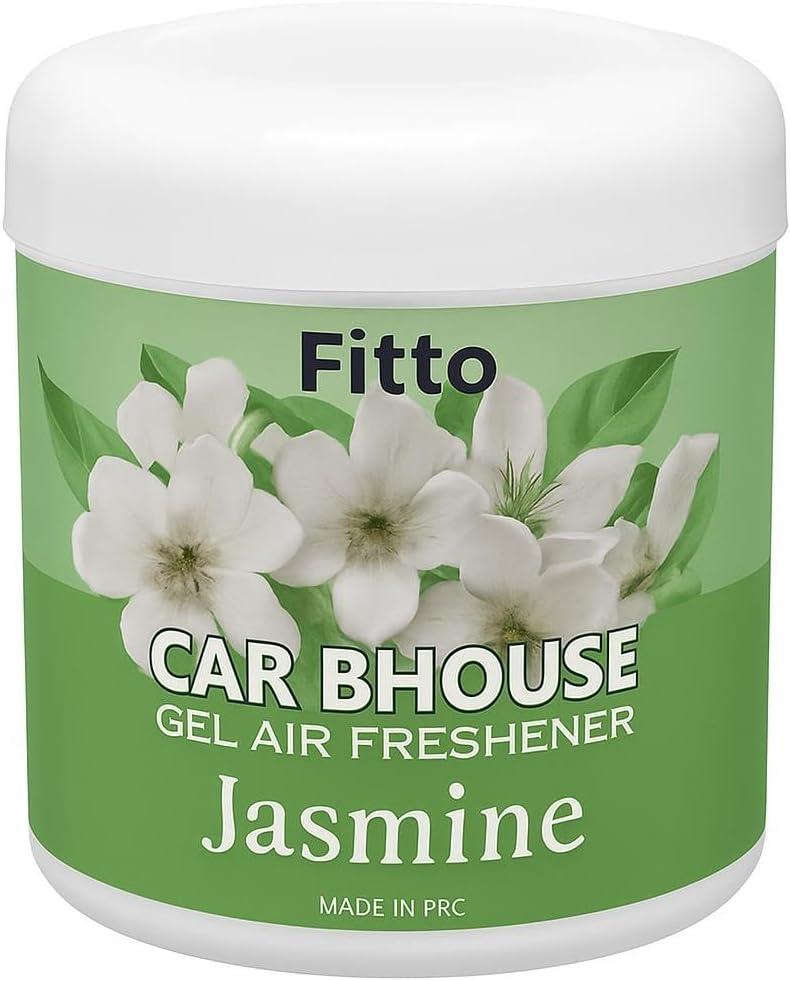 120 Pieces Solid Car Air Freshener Jasmine Scents (Long Lasting Gel Odor Eliminator for Car Interior and Dashboard – 200gms)