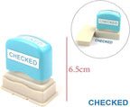 96 Pieces Checked Stamps (6.5cm Blue Cover Seal for Office and Notary)