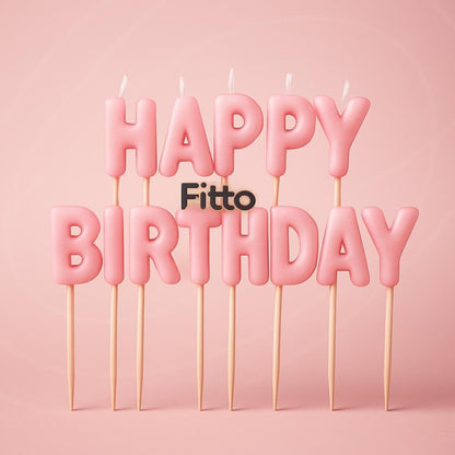 Happy Birthday Candle Cake Topper Pink – Birthday Party Decoration for Cake, Event & Celebration, Fun Cake Accessories