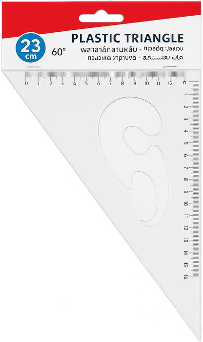 Plastic Ruler 23cm x 13cm, Durable Measuring Tool for School, Office, and Home Use