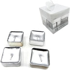 96 Pieces Tealight Square Candles Set of 12s (Silver Decorative Candles for Home – Party & Event Lighting on Amazon.ae)