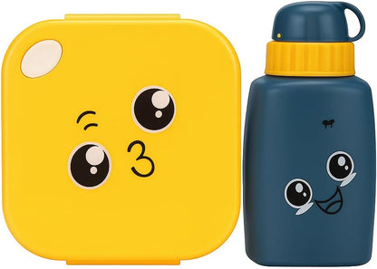 Kids Lunch Box with Water Bottle – Leakproof, BPA-Free Bento Lunch Container – Compact, Durable, & Microwave Safe – Ideal for School, Daycare, & Travel – Reusable & Eco-Friendly Design