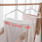 120 Pieces Retractable Folding Coat Hangers (Compact Design – White)