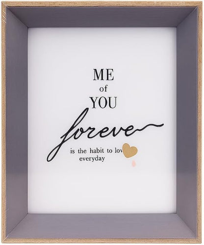 Brown Wooden Photo Frame with Gray Border 6x8 Inch for Home Decor
