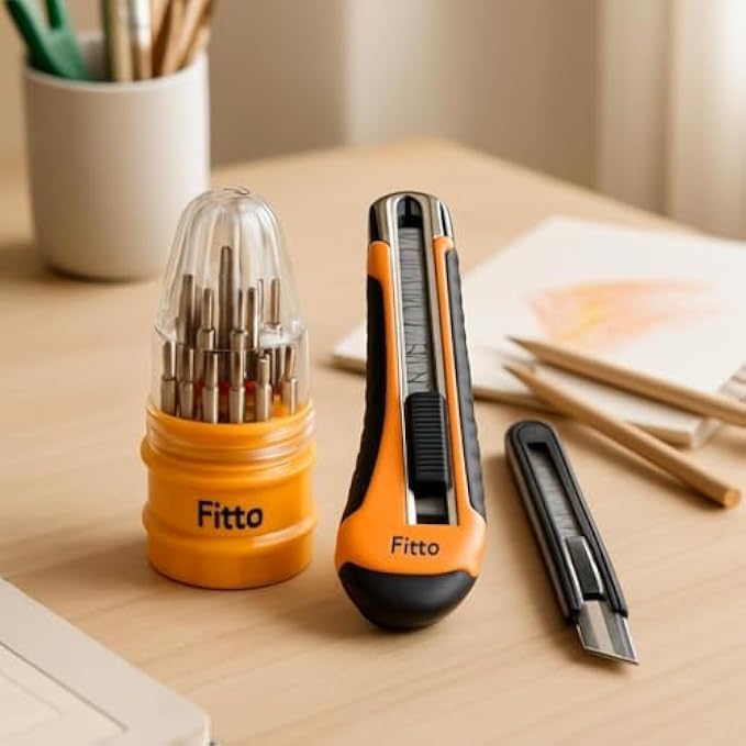 96 Pieces Screwdriver Tool Sets with 2 Blades (Multi-bit Screwdriver Kit for Home Repair – DIY – Electronics – Compact Carry Case – Ergonomic Handle)