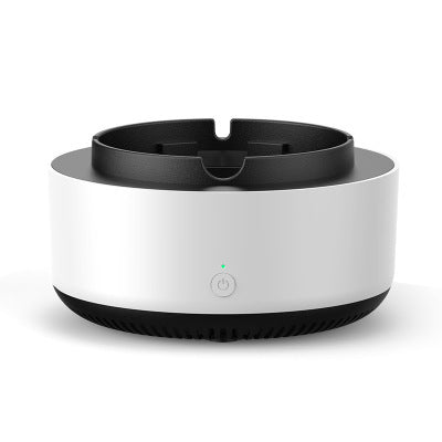 Green Round Automatic Ashtray with One-Touch Operation