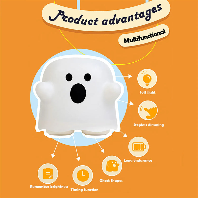 Ghostly Glow Portable Night Light - Energy-Efficient Decorative Lamp