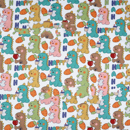 Eco-Friendly Reusable Cloth Wipes - Multicolored Cartoon Patterns