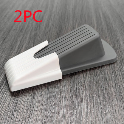 Eco-Friendly Teal & White Doorstop Wedge - Durable Silicone Design