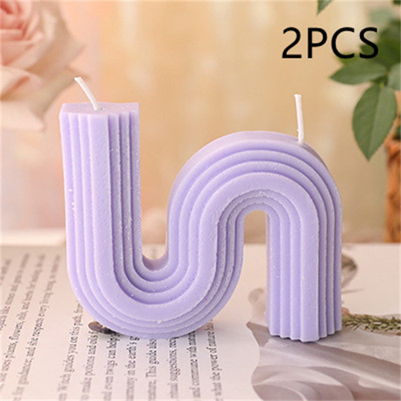 Pastel Curved Candles for a Calming, Eco-Friendly Home