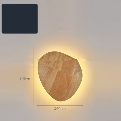 Eco-Friendly Wall-Mounted LED Lights - Warm Wood Tone