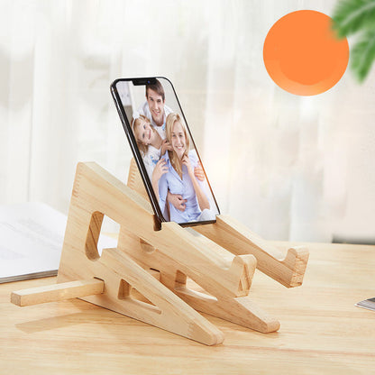 Eco-Friendly Natural Wood Vertical Laptop Stand