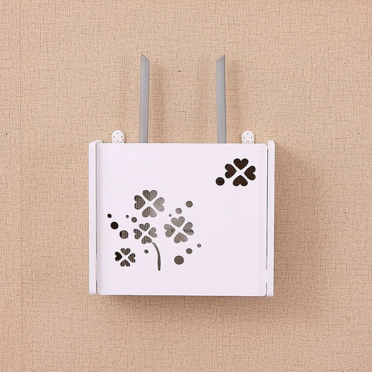 Eco-Friendly Bamboo Wi-Fi Router Storage Box with Ventilation