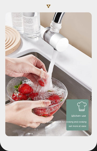 Water-Saving Stainless Steel Faucet Water Filter with Transparent Window