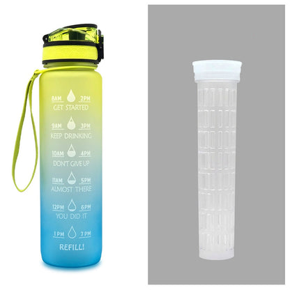 Gradient BPA-Free Water Bottle with Time Markers