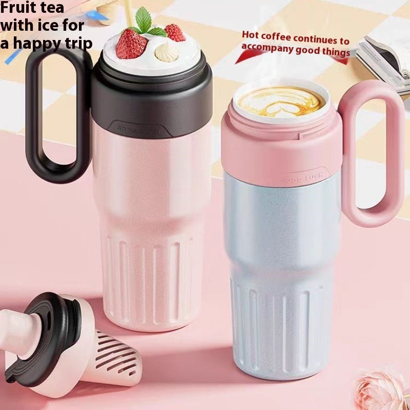 Eco-Friendly Reusable Water Bottle with Handle - 780ml Yellow & Blue