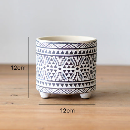 Eco-Friendly Ceramic Planters with Geometric Designs for Indoor Plants