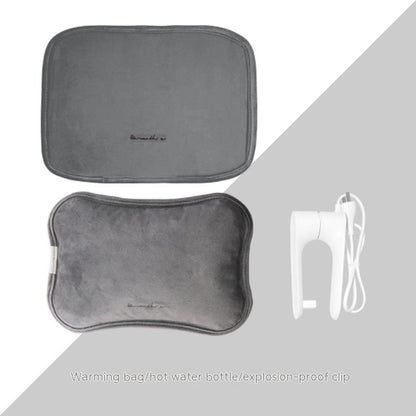 Eco-Friendly Electric Hot Water Bottle - Dark Green Fabric-Covered