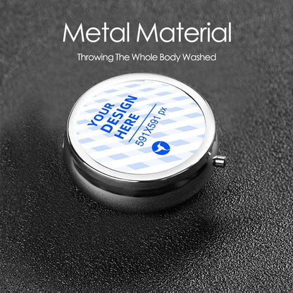 Eco-Friendly Metal Pill Box - Durable, Reusable, Compact Organizer