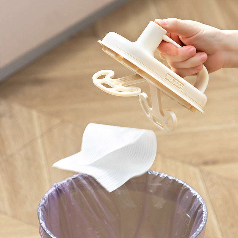 Eco-Friendly Oval Cleaning Brush with Handle - Durable & Reusable