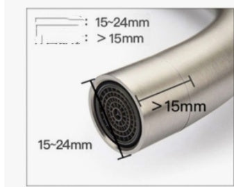 Water-Saving Black Faucet Attachment - Easy Install & Eco-Friendly