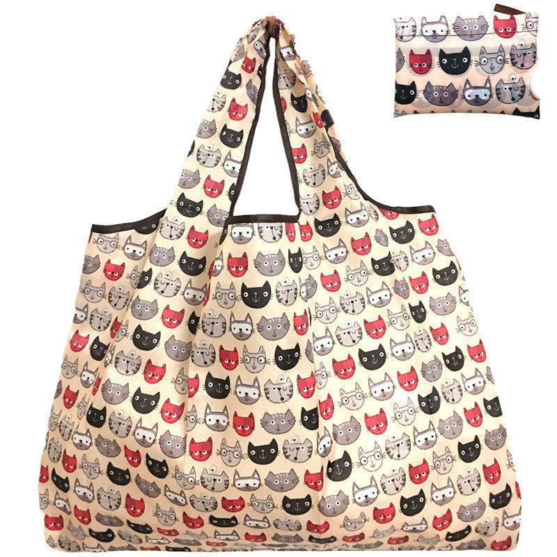 Eco-Friendly Reusable Shopping Bag with Llama Print