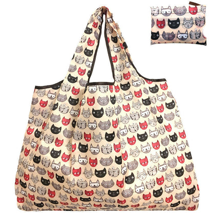 Eco-Friendly Reusable Shopping Bag with Llama Print