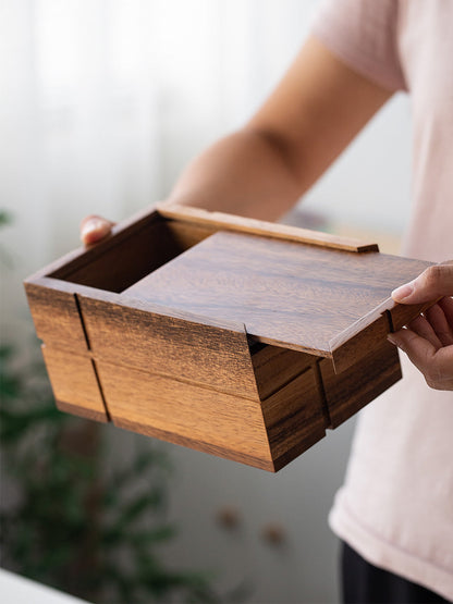 Natural Wood Tissue Box Cover - Eco-Friendly Home Accessory