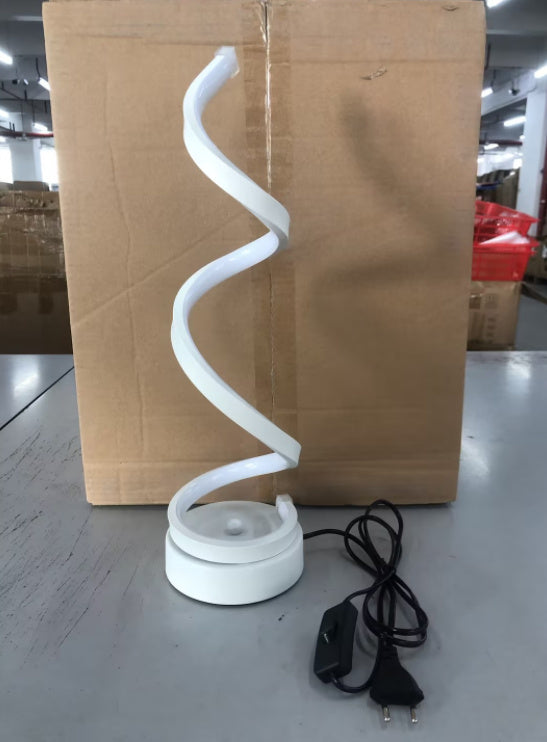 Energy-Efficient Spiral LED Table Lamp - Warm White Light