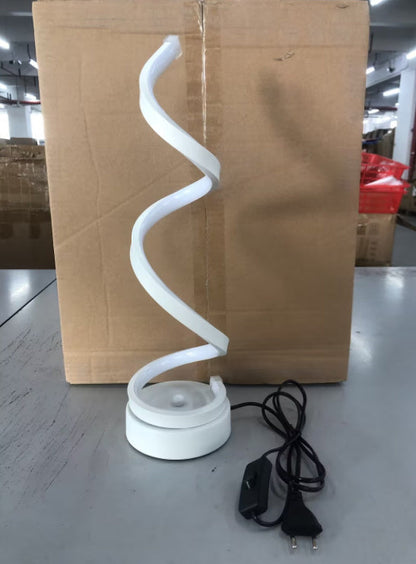 Energy-Efficient Spiral LED Table Lamp - Warm White Light