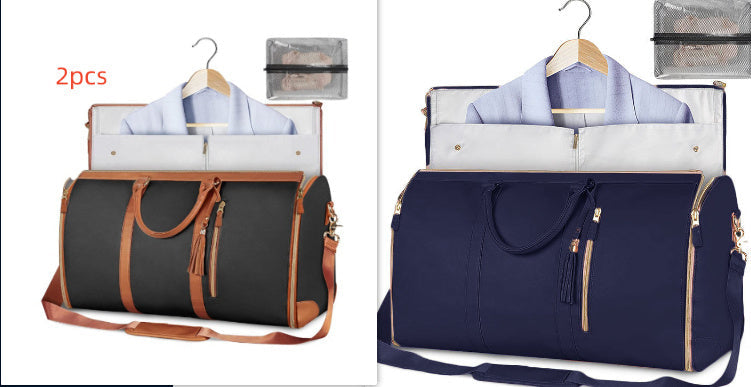 Versatile Light Pink Garment & Duffel Bag for Eco-Friendly Travel