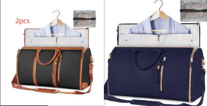 Versatile Light Pink Garment & Duffel Bag for Eco-Friendly Travel