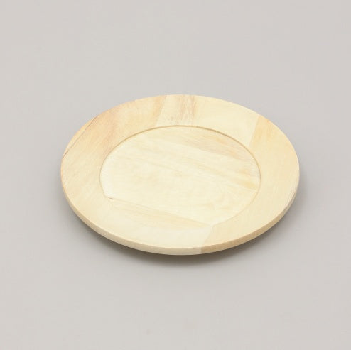Eco-Friendly Round Wooden Soap Dish in Natural Wood Tones