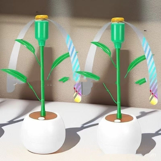 Automatic Plant Watering Device with Green and White Plant-Like Design