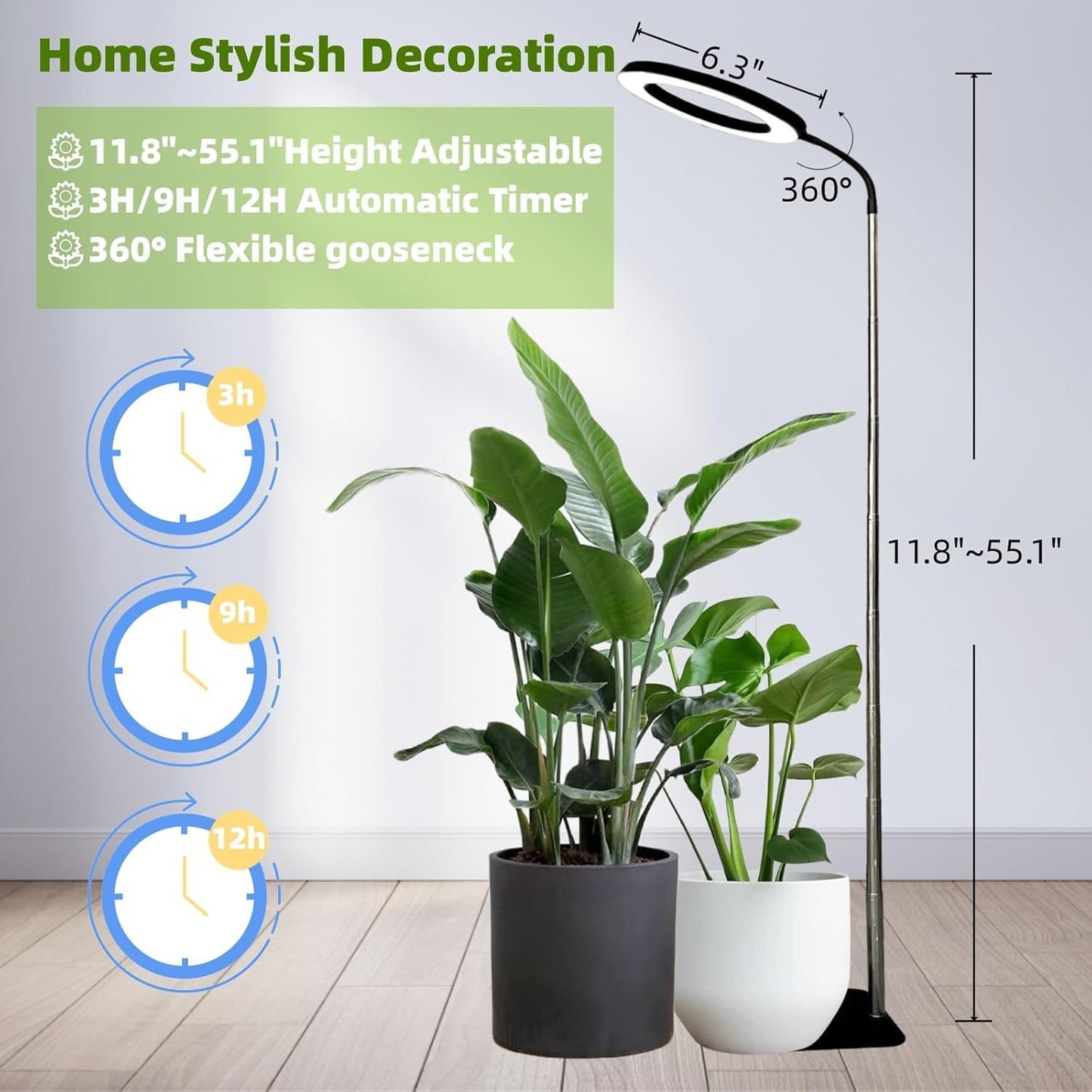 Energy-Efficient LED Grow Light for Indoor Plants