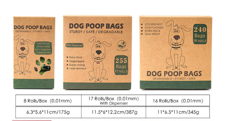Eco-Friendly Biodegradable Dog Poop Bags - Green & Teal Waste Bags for Pets
