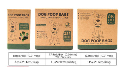 Eco-Friendly Biodegradable Dog Poop Bags - Green & Teal Waste Bags for Pets