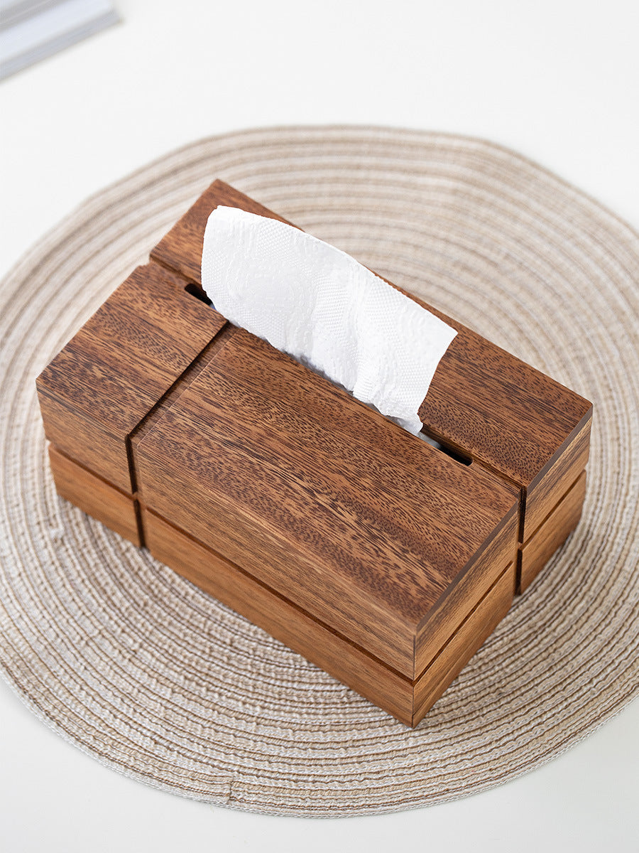Natural Wood Tissue Box Cover - Eco-Friendly Home Accessory