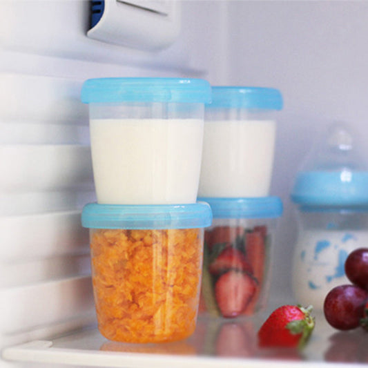 Eco-Friendly Reusable Food Storage Containers - Clear Cylindrical BPA-Free