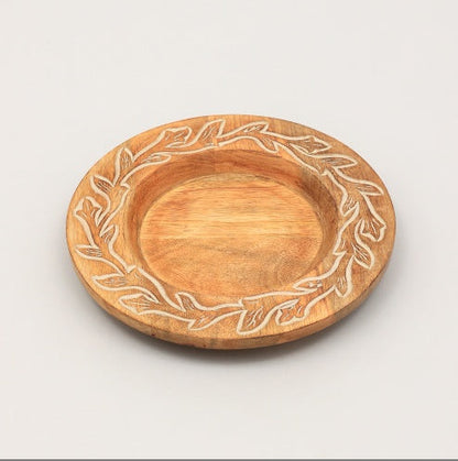 Eco-Friendly Round Wooden Soap Dish - Sustainable Bathroom Accessory
