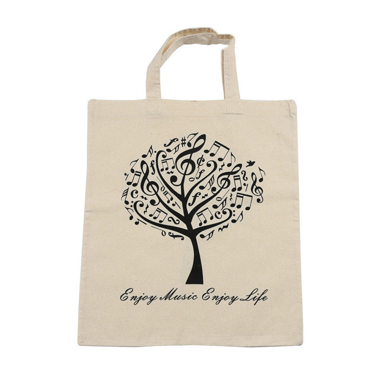 Eco-Friendly Reusable Tote Bag - Natural Beige Cotton Canvas