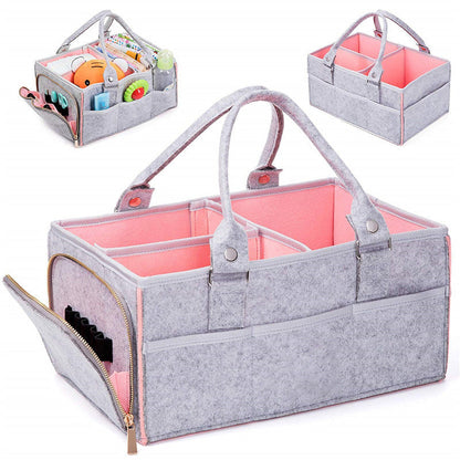 Eco-Friendly Baby Storage Organizer - Gray & Pink
