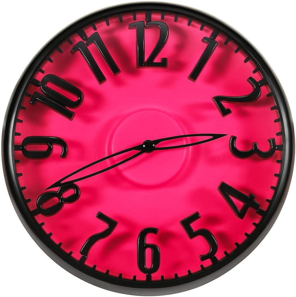 Pink Quartz Wall Clock with Light – Round Dial Shape for Office and Home, Stylish and Functional Design, Perfect for Living Rooms, Bedrooms, and Workspaces, Enhances Any Décor