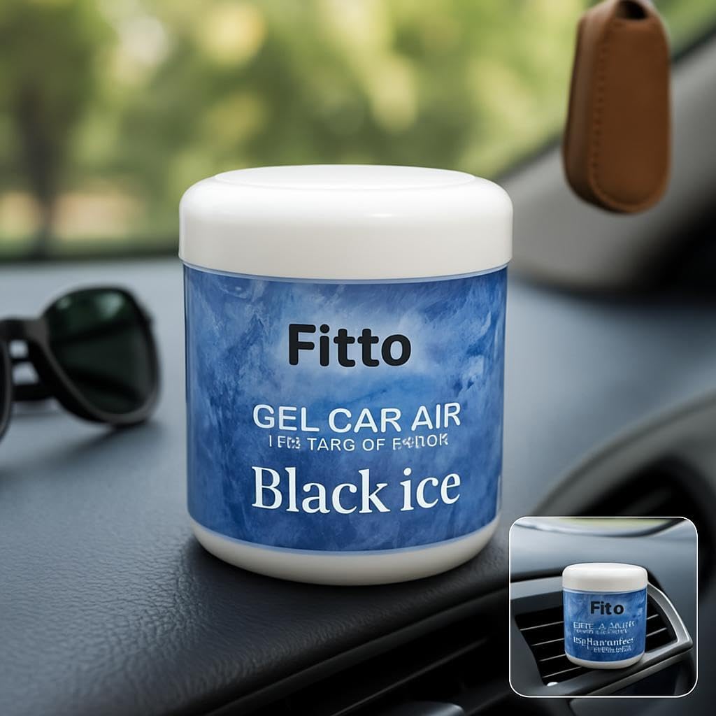 120 Pieces Solid Car Air Freshener Black ice Scents (Long Lasting Gel Odor Eliminator for Car Interior and Dashboard – 200gms)
