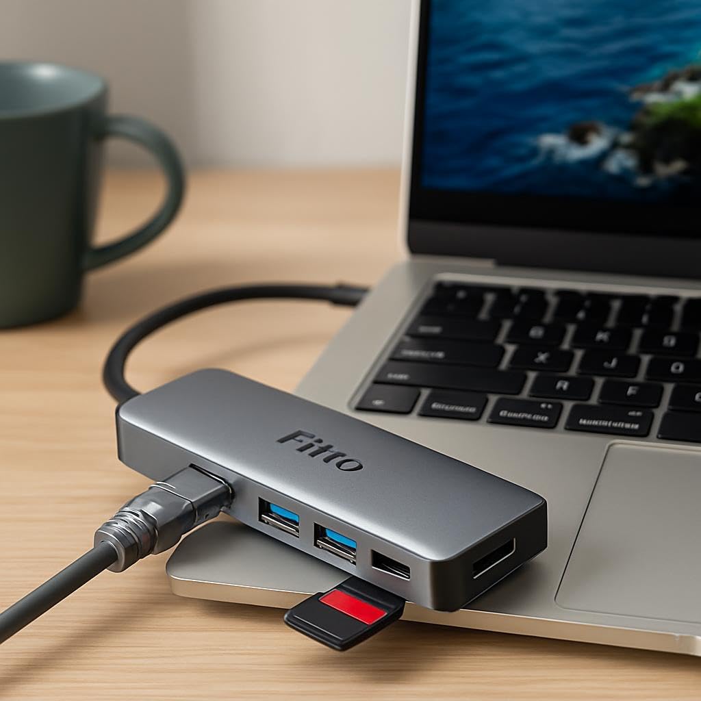 8 in 1 USB C Hub, Type C to HDTV, R345, TF/SD, USBx2, PD, Type C