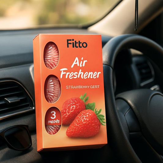 Car Air Freshener Strawberry Scent Pack of 3 Long Lasting Hanging Perfume for Car Interior