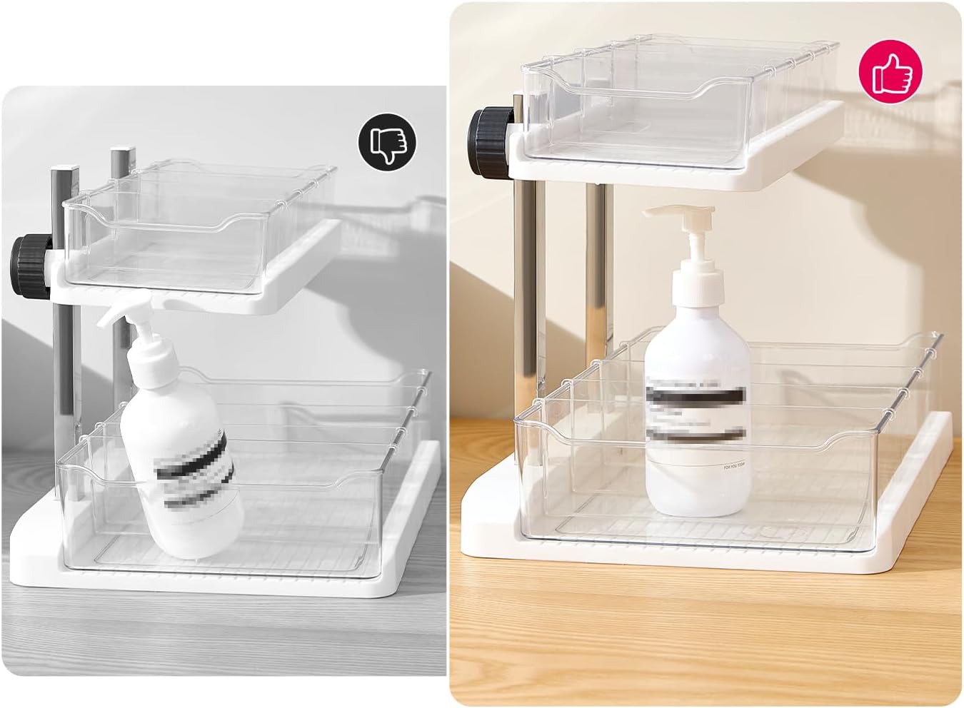 72 Pieces Multi-Tier Sink Storage Racks (White – Durable PET – PP & Stainless Steel – 36cm x 25.1cm x 26cm)