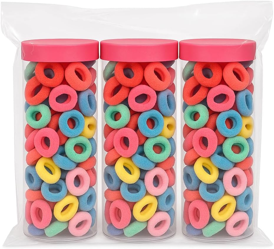 144 Pieces Multicolour Hair Rubber Bands for Versatile Styling (Pack of 3 – 150+ bands)
